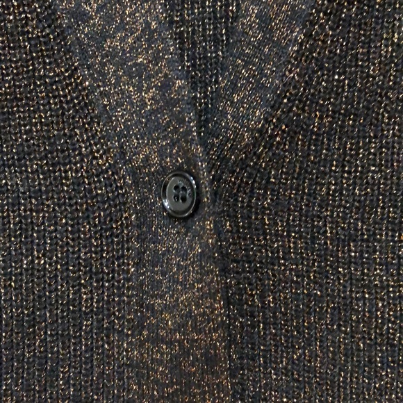 Wilfred Brown/Gold Glitter Silk & Cashmere Cardigan - Picture 8 of 15